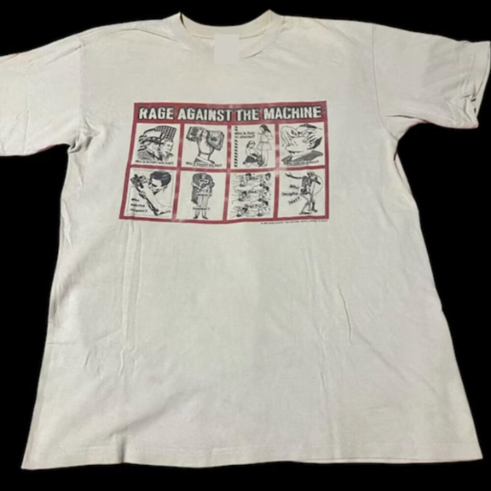 Rage Against The Machine Comic Graphic T-Shirt – Vintage Band Shirt
